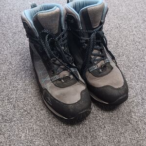 L.L. Bean Black and Gray Lace Up Boots